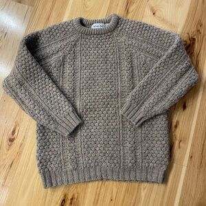 Cozy Knit Crew Neck Sweater - Brown